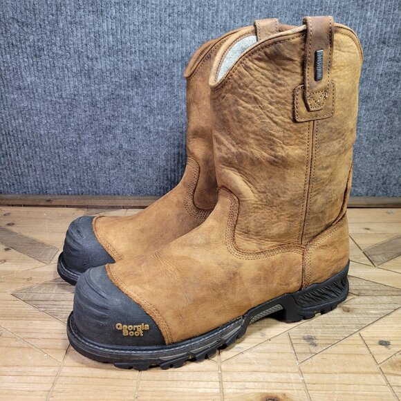 Georgia Boot Rumbler Mens 10.5W WIDE Composite Waterproof Pull-on Work GB00286 - Picture 2 of 14